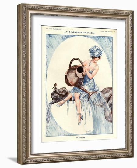 1920s France La Vie Parisienne Magazine Plate-null-Framed Giclee Print