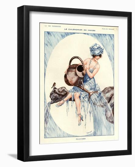 1920s France La Vie Parisienne Magazine Plate-null-Framed Giclee Print