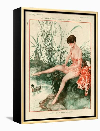 1920s France La Vie Parisienne Magazine Plate-null-Framed Premier Image Canvas