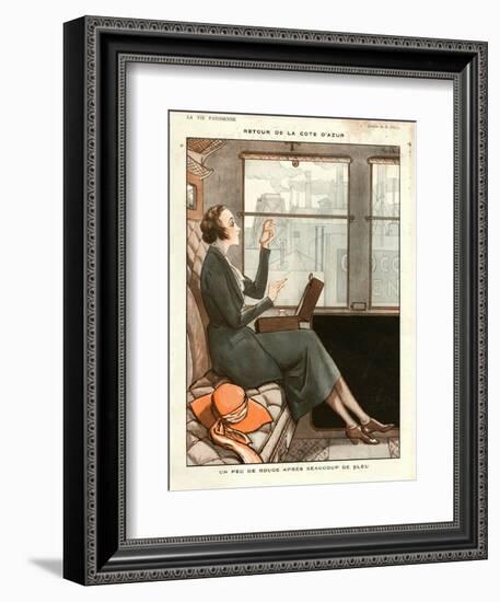 1920s France La Vie Parisienne Magazine Plate-null-Framed Giclee Print