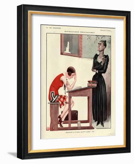 1920s France La Vie Parisienne Magazine Plate-null-Framed Giclee Print