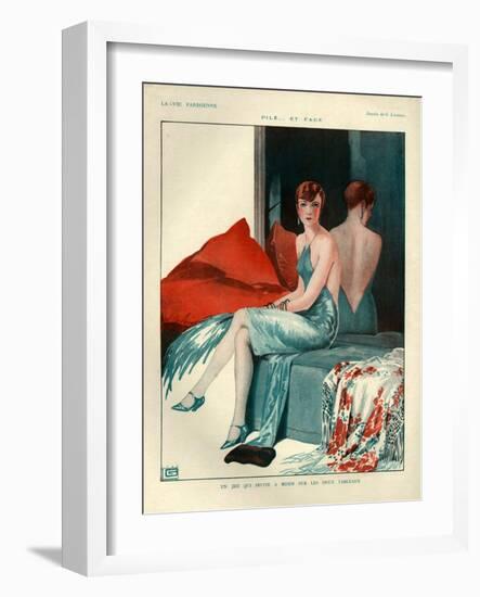 1920s France La Vie Parisienne Magazine Plate-null-Framed Giclee Print