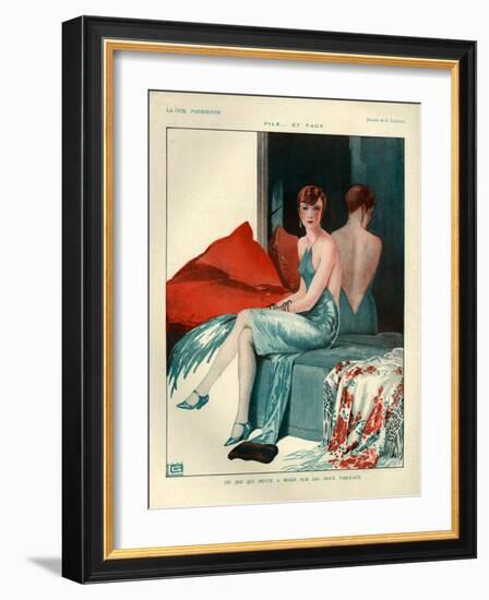 1920s France La Vie Parisienne Magazine Plate-null-Framed Giclee Print