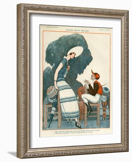 1920s France La Vie Parisienne Magazine Plate-null-Framed Giclee Print