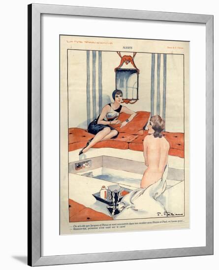 1920s France La Vie Parisienne Magazine Plate-null-Framed Giclee Print