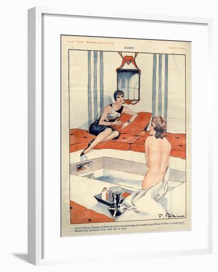 1920s France La Vie Parisienne Magazine Plate-null-Framed Giclee Print