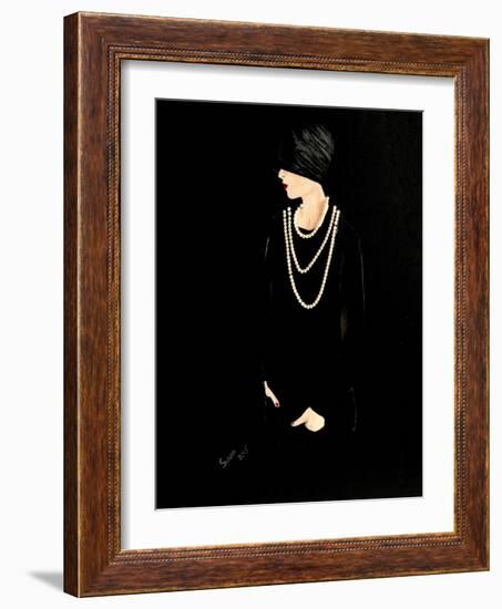1920s Lady with Pearls-Susan Adams-Framed Giclee Print