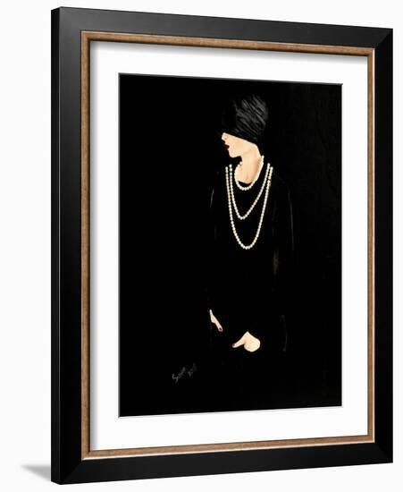 1920s Lady with Pearls-Susan Adams-Framed Giclee Print