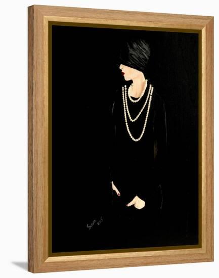 1920s Lady with Pearls-Susan Adams-Framed Premier Image Canvas