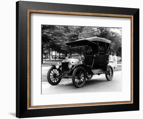 1920s Model T Ford Touring Car Automobile on Display During Parade-null-Framed Photographic Print