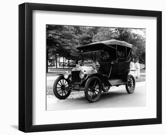 1920s Model T Ford Touring Car Automobile on Display During Parade-null-Framed Photographic Print