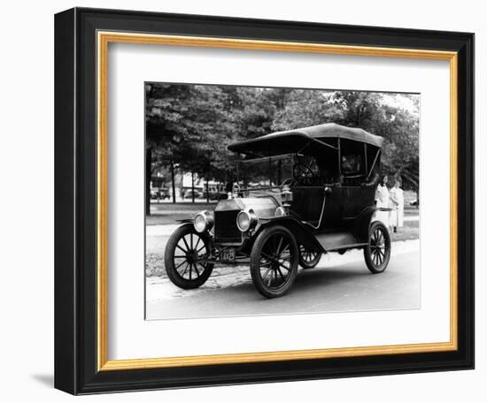 1920s Model T Ford Touring Car Automobile on Display During Parade-null-Framed Photographic Print