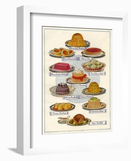 1920s UK Food Magazine Plate-null-Framed Giclee Print