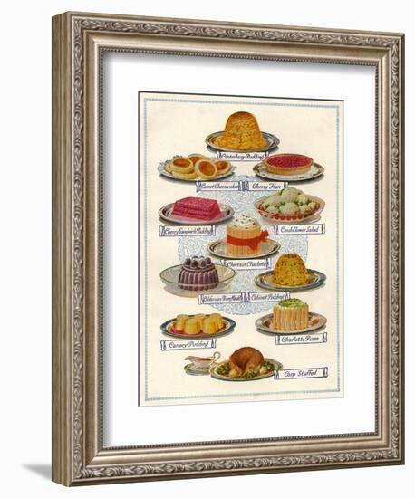 1920s UK Food Magazine Plate-null-Framed Premium Giclee Print