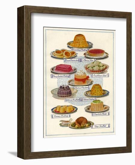 1920s UK Food Magazine Plate-null-Framed Premium Giclee Print