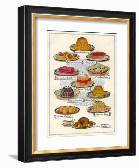 1920s UK Food Magazine Plate-null-Framed Premium Giclee Print