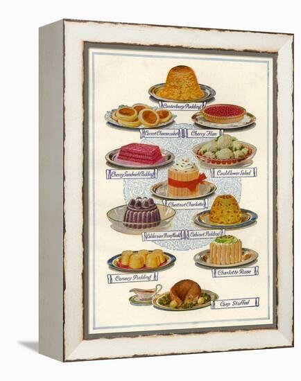 1920s UK Food Magazine Plate-null-Framed Premier Image Canvas