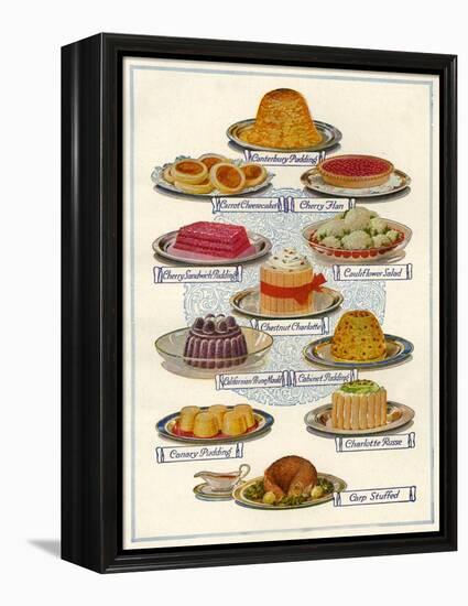 1920s UK Food Magazine Plate-null-Framed Premier Image Canvas