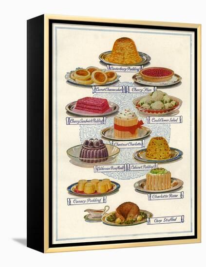 1920s UK Food Magazine Plate-null-Framed Premier Image Canvas