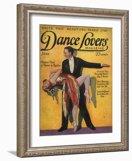 1920s USA Dance Lovers Magazine Cover-null-Framed Giclee Print