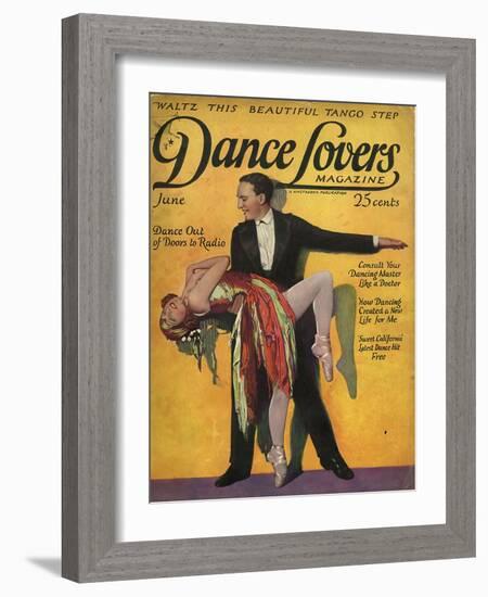 1920s USA Dance Lovers Magazine Cover-null-Framed Giclee Print