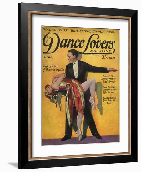 1920s USA Dance Lovers Magazine Cover-null-Framed Giclee Print