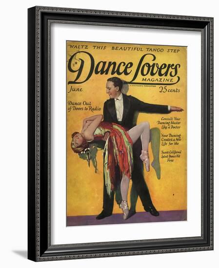 1920s USA Dance Lovers Magazine Cover-null-Framed Giclee Print