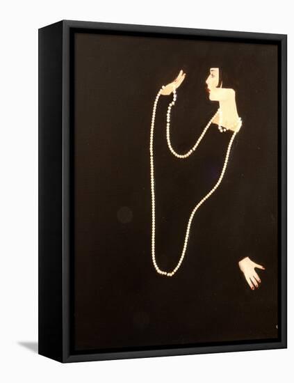 1920s Women Swinging Pearls, 2016-Susan Adams-Framed Premier Image Canvas