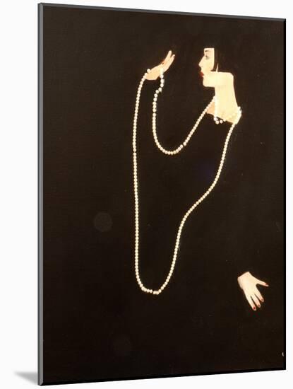 1920s Women Swinging Pearls, 2016-Susan Adams-Mounted Giclee Print