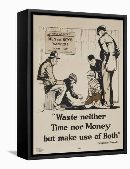 1920s YMCA Personal Finance Poster-null-Framed Premier Image Canvas