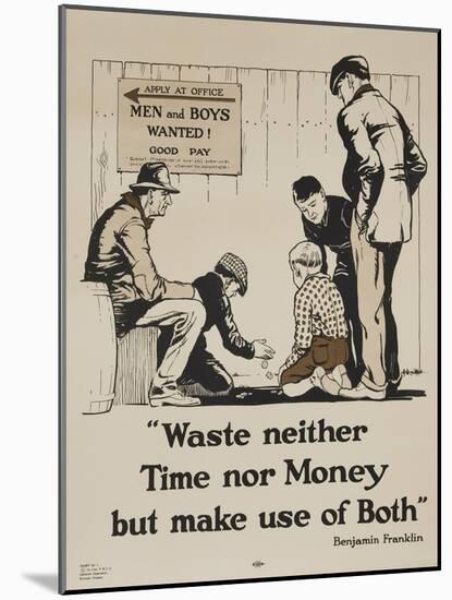 1920s YMCA Personal Finance Poster-null-Mounted Giclee Print