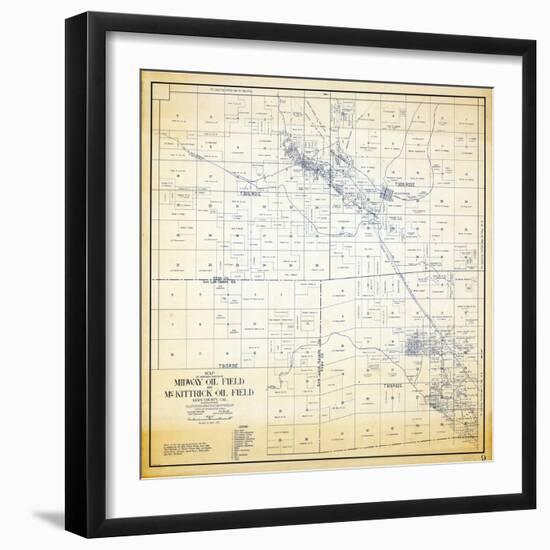 1921, Kern County Midway and McKittrick Oil Fields, California, United States-null-Framed Giclee Print
