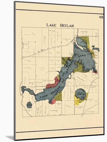 1921, Lake Beulah, Wisconsin, United States-null-Mounted Giclee Print