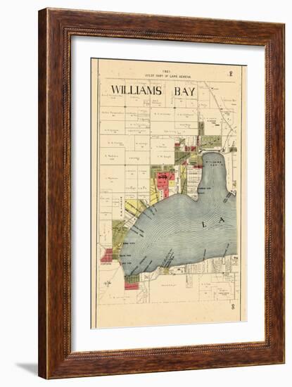 1921, Williams Bay - West, Wisconsin, United States-null-Framed Giclee Print