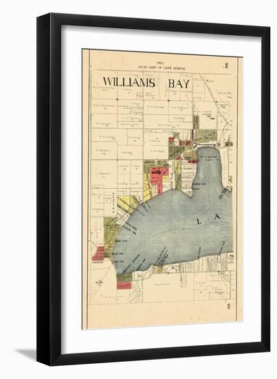 1921, Williams Bay - West, Wisconsin, United States-null-Framed Giclee Print