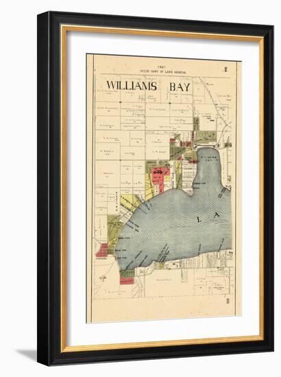 1921, Williams Bay - West, Wisconsin, United States-null-Framed Giclee Print