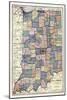 1922, Indiana State Map, Indiana, United States-null-Mounted Giclee Print