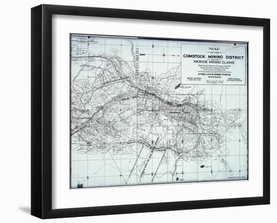 1922, Virginia City - Comstock Mining District, Nevada, United States-null-Framed Giclee Print