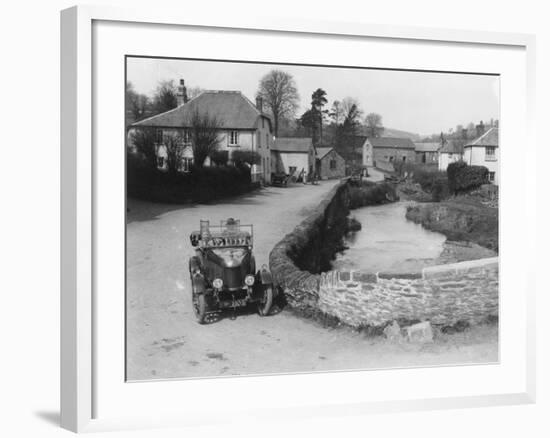 1923 Morris Bullnose at Exford in Somerset, (1920)-null-Framed Photographic Print