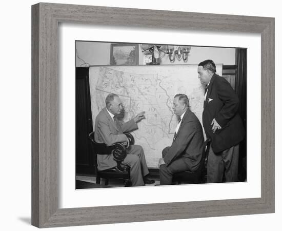 1924 Democratic Senatorial Campaign Committee at a Map-null-Framed Premium Photographic Print