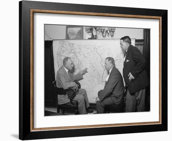 1924 Democratic Senatorial Campaign Committee at a Map-null-Framed Premium Photographic Print