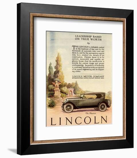 1924 Lincoln - Leadership-null-Framed Art Print