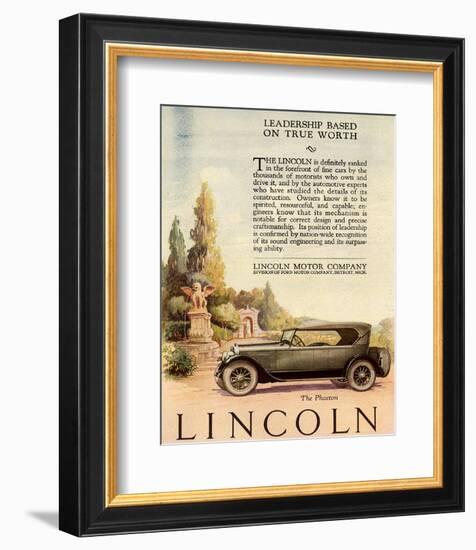 1924 Lincoln - Leadership-null-Framed Art Print