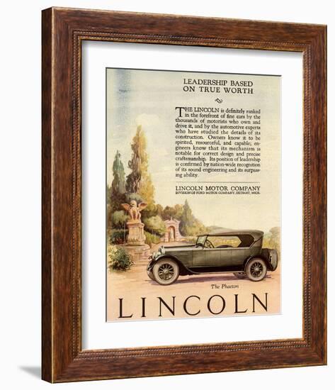 1924 Lincoln - Leadership-null-Framed Art Print