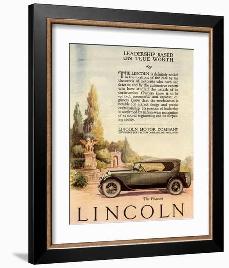 1924 Lincoln - Leadership-null-Framed Art Print