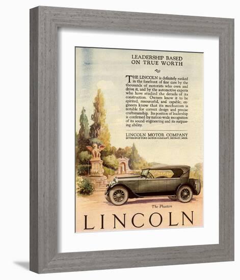 1924 Lincoln - Leadership-null-Framed Art Print