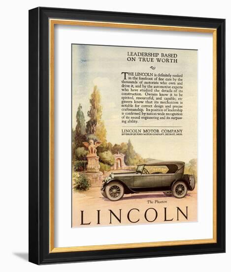 1924 Lincoln - Leadership-null-Framed Art Print