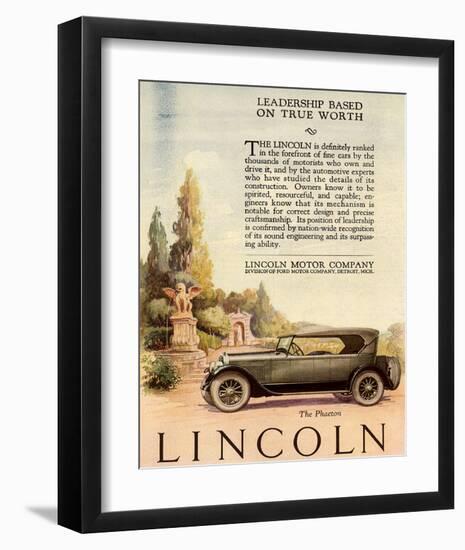 1924 Lincoln - Leadership-null-Framed Art Print