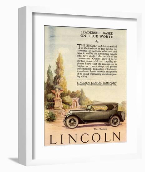 1924 Lincoln - Leadership-null-Framed Art Print