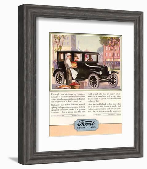 1924 Model T - Closed Cars-null-Framed Art Print